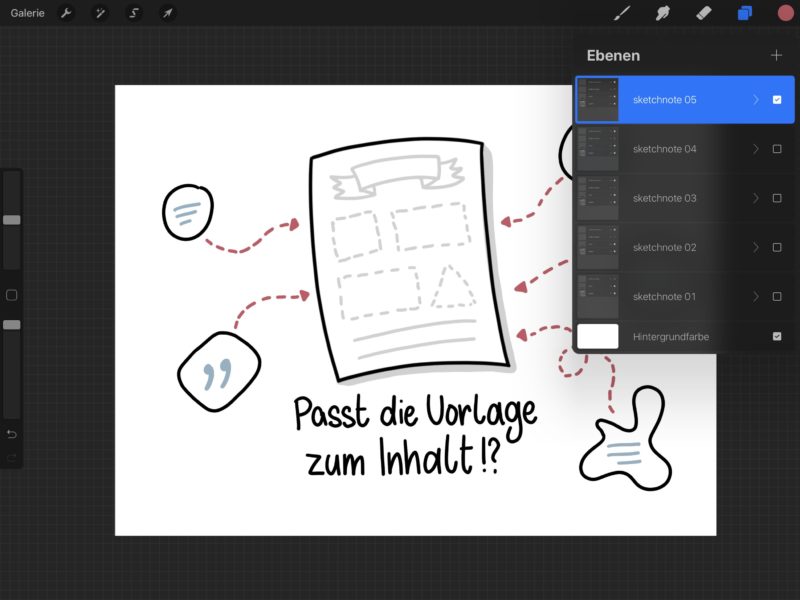 Fertige Gruppen der Animation